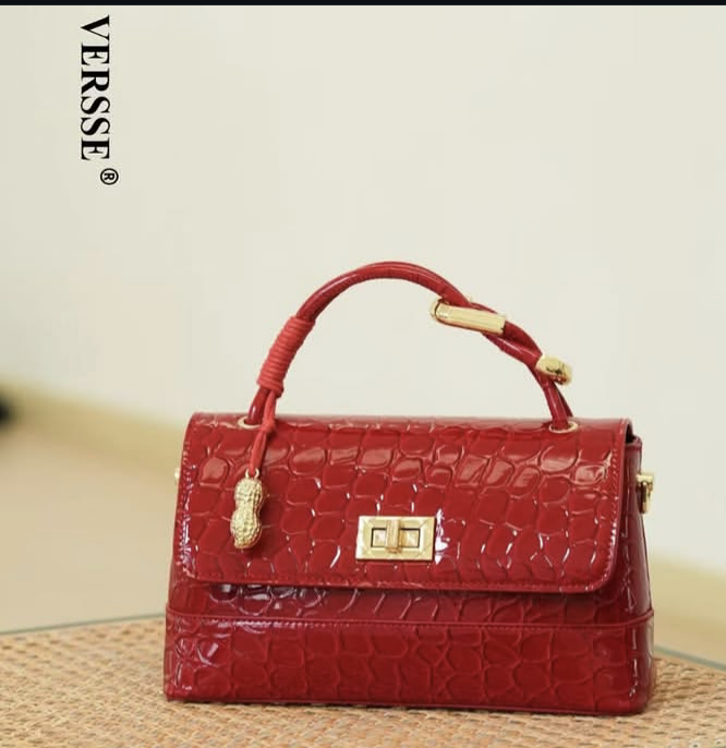 Crocodile Embossed Handbag